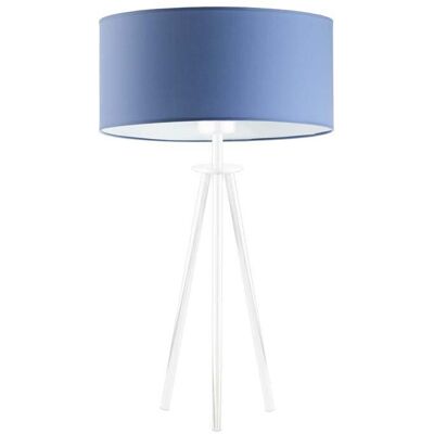 LYSNE Biała lampa stołowa do salonu z abażurem w kolorze fioletowym Alta, fioletowa, biała, E27, 50x30 cm LYSNE Biała lampa stołowa do salonu z abażurem w kolorze fioletowym Alta, fioletowa, biała, E27, 50x30 cm