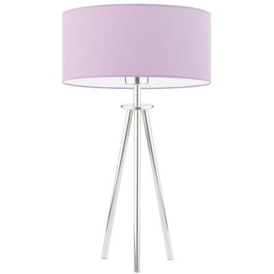 LYSNE Trójnożna lampa stojąca do salonu w stylu nowoczesnym Alta, jasnofioletowa, stalowa, E27, 50x30 cm LYSNE Trójnożna lampa stojąca do salonu w stylu nowoczesnym Alta, jasnofioletowa, stalowa, E27, 50x30 cm