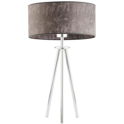 LYSNE Designerska lampka nocna na trójnogu z abażurem imitującym beton Alta, szary melanż (tzw. beton), stalowa, E27, 50x30 cm LYSNE Designerska lampka nocna na trójnogu z abażurem imitującym beton Alta, szary melanż (tzw. beton), stalowa, E27, 50x30 cm