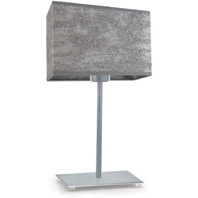 Lampka nocna LYSNE Amalfi, 60 W, E27, beton/srebrna, 40x20 cm Lampka nocna LYSNE Amalfi, 60 W, E27, beton/srebrna, 40x20 cm