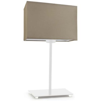 Lampka nocna LYSNE Amalfi, 60 W, E27, beżowa/biała, 40x20 cm Lampka nocna LYSNE Amalfi, 60 W, E27, beżowa/biała, 40x20 cm