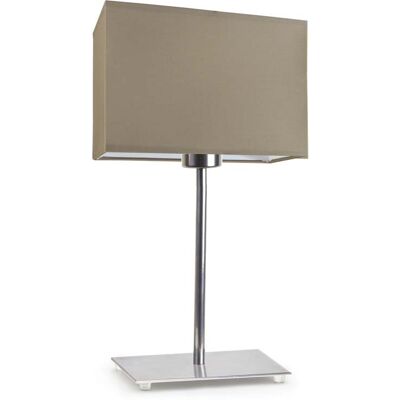 Lampka nocna LYSNE Amalfi, 60 W, E27, beżowa/chrom, 40x20 cm Lampka nocna LYSNE Amalfi, 60 W, E27, beżowa/chrom, 40x20 cm