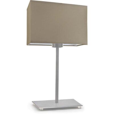 Lampka nocna LYSNE Amalfi, 60 W, E27, beżowa/stalowa, 40x20 cm Lampka nocna LYSNE Amalfi, 60 W, E27, beżowa/stalowa, 40x20 cm