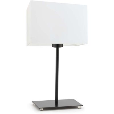 Lampka nocna LYSNE Amalfi, 60 W, E27, biała/czarna, 40x20 cm Lampka nocna LYSNE Amalfi, 60 W, E27, biała/czarna, 40x20 cm