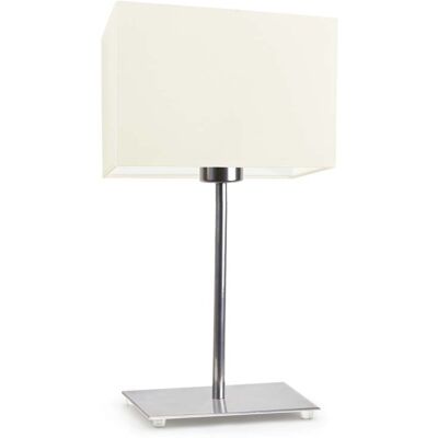 Lampka nocna LYSNE Amalfi, 60 W, E27, ecru/chrom, 40x20 cm Lampka nocna LYSNE Amalfi, 60 W, E27, ecru/chrom, 40x20 cm