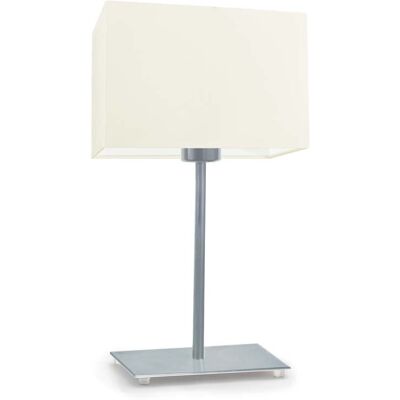 Lampka nocna LYSNE Amalfi, 60 W, E27, ecru/srebrna, 40x20 cm Lampka nocna LYSNE Amalfi, 60 W, E27, ecru/srebrna, 40x20 cm