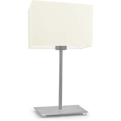 Lampka nocna LYSNE Amalfi, 60 W, E27, ecru/stalowa, 40x20 cm Lampka nocna LYSNE Amalfi, 60 W, E27, ecru/stalowa, 40x20 cm