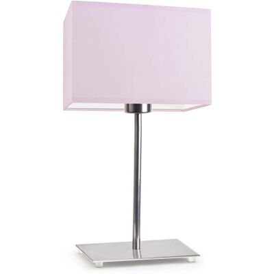 Lampka nocna LYSNE Amalfi, 60 W, E27, jasnoróżowa/chrom, 40x20 cm Lampka nocna LYSNE Amalfi, 60 W, E27, jasnoróżowa/chrom, 40x20 cm
