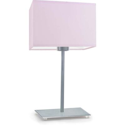 Lampka nocna LYSNE Amalfi, 60 W, E27, jasnoróżowa/srebrna, 40x20 cm Lampka nocna LYSNE Amalfi, 60 W, E27, jasnoróżowa/srebrna, 40x20 cm
