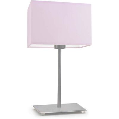 Lampka nocna LYSNE Amalfi, 60 W, E27, jasnoróżowa/stalowa, 40x20 cm Lampka nocna LYSNE Amalfi, 60 W, E27, jasnoróżowa/stalowa, 40x20 cm