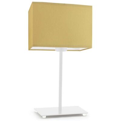 Lampka nocna LYSNE Amalfi, 60 W, E27, musztardowa/biała, 40x20 cm Lampka nocna LYSNE Amalfi, 60 W, E27, musztardowa/biała, 40x20 cm