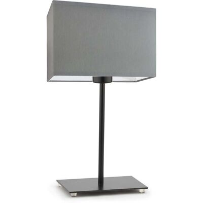 Lampka nocna LYSNE Amalfi, 60 W, E27, stalowa/czarna, 40x20 cm Lampka nocna LYSNE Amalfi, 60 W, E27, stalowa/czarna, 40x20 cm