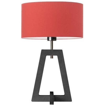 Lampka nocna LYSNE Clio, czerwona, popielata, E27, 47x30 cm Lampka nocna LYSNE Clio, czerwona, popielata, E27, 47x30 cm