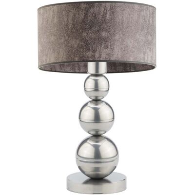 Lampka nocna LYSNE Honolulu, 60 W, E27, beton/srebrna, 41x30 cm Lampka nocna LYSNE Honolulu, 60 W, E27, beton/srebrna, 41x30 cm