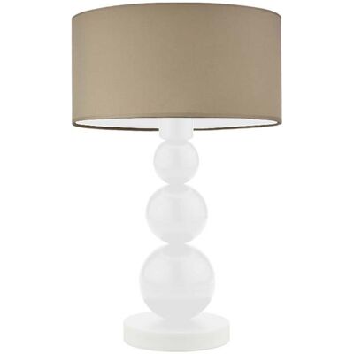 Lampka nocna LYSNE Honolulu, 60 W, E27, beżowa/biała, 41x30 cm Lampka nocna LYSNE Honolulu, 60 W, E27, beżowa/biała, 41x30 cm