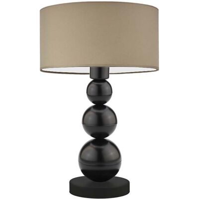Lampka nocna LYSNE Honolulu, 60 W, E27, beżowa/czarna, 41x30 cm Lampka nocna LYSNE Honolulu, 60 W, E27, beżowa/czarna, 41x30 cm
