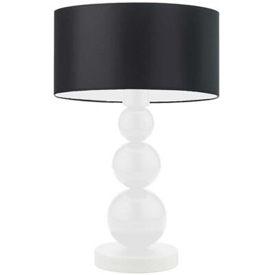 Lampka nocna LYSNE Honolulu, 60 W, E27, czarna/biała, 41x30 cm Lampka nocna LYSNE Honolulu, 60 W, E27, czarna/biała, 41x30 cm