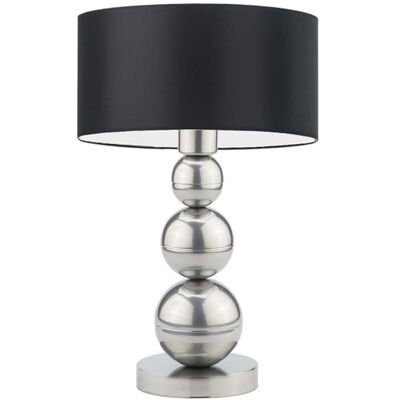 Lampka nocna LYSNE Honolulu, 60 W, E27, czarna/srebrna, 41x30 cm Lampka nocna LYSNE Honolulu, 60 W, E27, czarna/srebrna, 41x30 cm