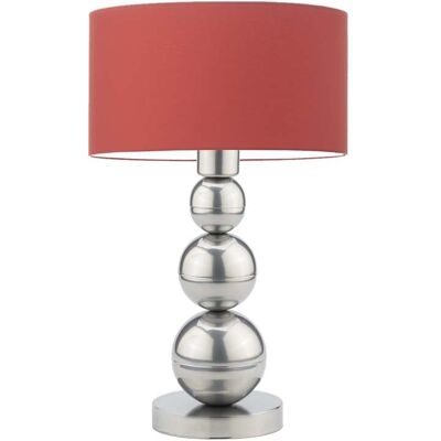 Lampka nocna LYSNE Honolulu, 60 W, E27, czerwona/srebrna, 41x30 cm Lampka nocna LYSNE Honolulu, 60 W, E27, czerwona/srebrna, 41x30 cm