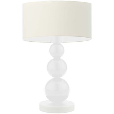 Lampka nocna LYSNE Honolulu, 60 W, E27, ecru/biała, 41x30 cm Lampka nocna LYSNE Honolulu, 60 W, E27, ecru/biała, 41x30 cm