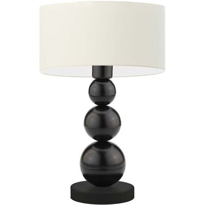 Lampka nocna LYSNE Honolulu, 60 W, E27, ecru/czarna, 41x30 cm Lampka nocna LYSNE Honolulu, 60 W, E27, ecru/czarna, 41x30 cm
