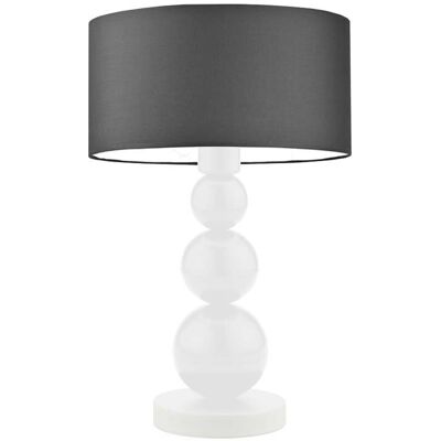 Lampka nocna LYSNE Honolulu, 60 W, E27, grafitowa/biała, 41x30 cm Lampka nocna LYSNE Honolulu, 60 W, E27, grafitowa/biała, 41x30 cm