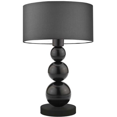 Lampka nocna LYSNE Honolulu, 60 W, E27, grafitowa/czarna, 41x30 cm Lampka nocna LYSNE Honolulu, 60 W, E27, grafitowa/czarna, 41x30 cm