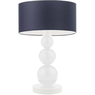 Lampka nocna LYSNE Honolulu, 60 W, E27, granatowa/biała, 41x30 cm Lampka nocna LYSNE Honolulu, 60 W, E27, granatowa/biała, 41x30 cm