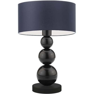 Lampka nocna LYSNE Honolulu, 60 W, E27, granatowa/czarna, 41x30 cm Lampka nocna LYSNE Honolulu, 60 W, E27, granatowa/czarna, 41x30 cm