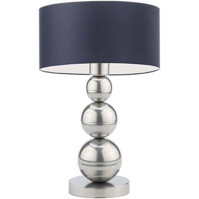 Lampka nocna LYSNE Honolulu, 60 W, E27, granatowa/srebrna, 41x30 cm Lampka nocna LYSNE Honolulu, 60 W, E27, granatowa/srebrna, 41x30 cm