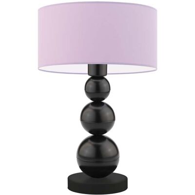 Lampka nocna LYSNE Honolulu, 60 W, E27, jasnofioletowa/czarna, 41x30 cm Lampka nocna LYSNE Honolulu, 60 W, E27, jasnofioletowa/czarna, 41x30 cm