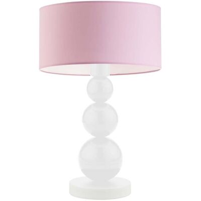 Lampka nocna LYSNE Honolulu, 60 W, E27, jasnoróżowa/biała, 41x30 cm Lampka nocna LYSNE Honolulu, 60 W, E27, jasnoróżowa/biała, 41x30 cm