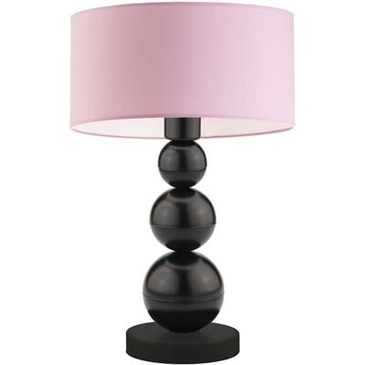 Lampka nocna LYSNE Honolulu, 60 W, E27, jasnoróżowa/czarna, 41x30 cm Lampka nocna LYSNE Honolulu, 60 W, E27, jasnoróżowa/czarna, 41x30 cm