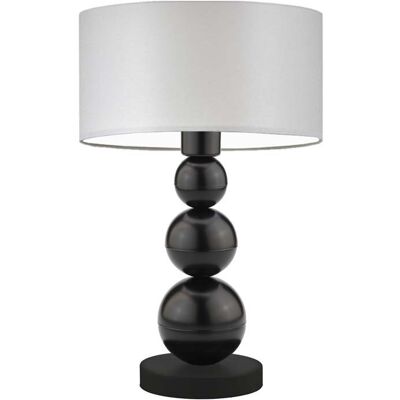 Lampka nocna LYSNE Honolulu, 60 W, E27, jasnoszara/czarna, 41x30 cm Lampka nocna LYSNE Honolulu, 60 W, E27, jasnoszara/czarna, 41x30 cm