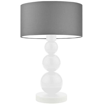 Lampka nocna LYSNE Honolulu, 60 W, E27, stalowa/biała, 41x30 cm Lampka nocna LYSNE Honolulu, 60 W, E27, stalowa/biała, 41x30 cm