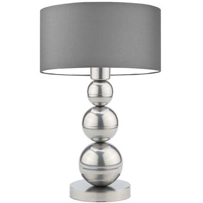 Lampka nocna LYSNE Honolulu, 60 W, E27, stalowa/srebrna, 41x30 cm Lampka nocna LYSNE Honolulu, 60 W, E27, stalowa/srebrna, 41x30 cm