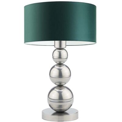 Lampka nocna LYSNE Honolulu, 60 W, E27, zieleń butelkowa/srebrna, 41x30 cm Lampka nocna LYSNE Honolulu, 60 W, E27, zieleń butelkowa/srebrna, 41x30 cm