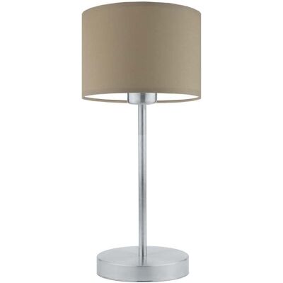Lampka nocna LYSNE Nicea, 60 W, E27, beżowa/srebrna, 39,5x17,5 cm Lampka nocna LYSNE Nicea, 60 W, E27, beżowa/srebrna, 39,5x17,5 cm