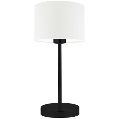 Lampka nocna LYSNE Nicea, 60 W, E27, biała/czarna, 39,5x17,5 cm Lampka nocna LYSNE Nicea, 60 W, E27, biała/czarna, 39,5x17,5 cm