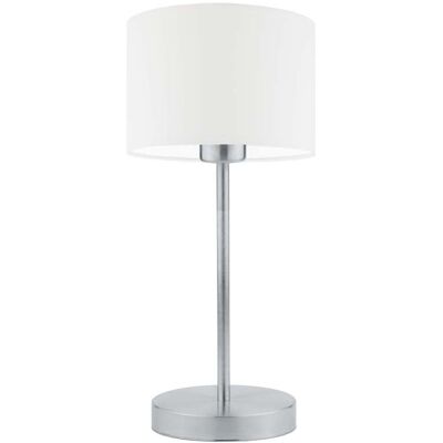 LYSNE - Nicea - biały-srebrny - E27 60W - Lampka stołowa LYSNE - Nicea - biały-srebrny - E27 60W - Lampka stołowa