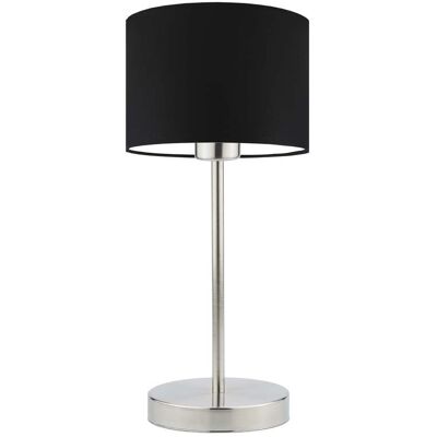 Lampka nocna LYSNE Nicea, 60 W, E27, czarna/stalowa, 39,5x17,5 cm Lampka nocna LYSNE Nicea, 60 W, E27, czarna/stalowa, 39,5x17,5 cm