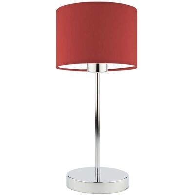 Lampka nocna LYSNE Nicea, 60 W, E27, czerwona/chrom, 39,5x17,5 cm Lampka nocna LYSNE Nicea, 60 W, E27, czerwona/chrom, 39,5x17,5 cm