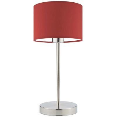 Lampka nocna LYSNE Nicea, 60 W, E27, czerwona/stalowa, 39,5x17,5 cm Lampka nocna LYSNE Nicea, 60 W, E27, czerwona/stalowa, 39,5x17,5 cm