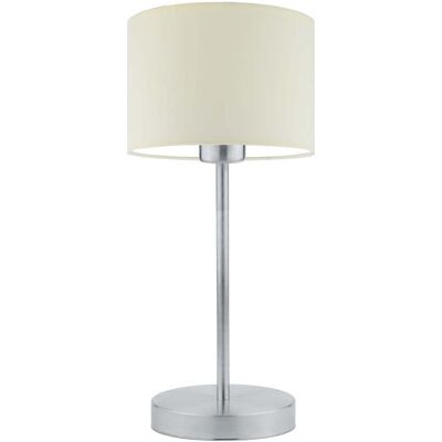 Lampka nocna LYSNE Nicea, 60 W, E27, ecru/srebrna, 39,5x17,5 cm Lampka nocna LYSNE Nicea, 60 W, E27, ecru/srebrna, 39,5x17,5 cm