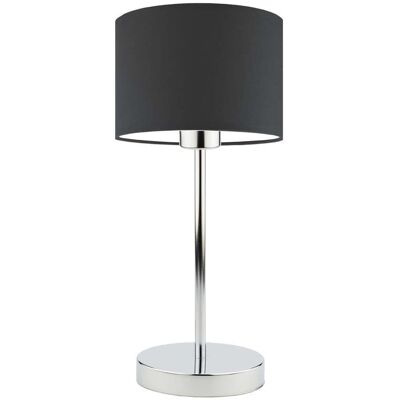 Lampka nocna LYSNE Nicea, 60 W, E27, grafitowa/chrom, 39,5x17,5 cm Lampka nocna LYSNE Nicea, 60 W, E27, grafitowa/chrom, 39,5x17,5 cm