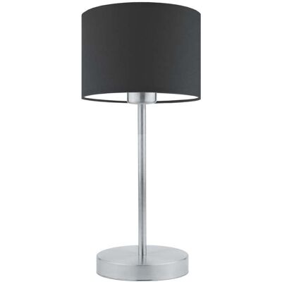 Lampka nocna LYSNE Nicea, 60 W, E27, grafitowa/srebrna, 39,5x17,5 cm Lampka nocna LYSNE Nicea, 60 W, E27, grafitowa/srebrna, 39,5x17,5 cm