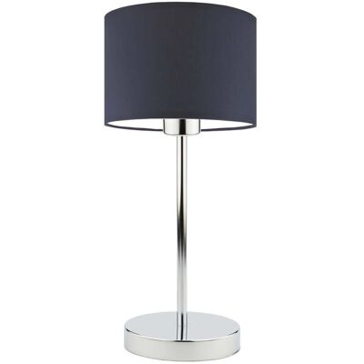 Lampka nocna LYSNE Nicea, 60 W, E27, granatowa/chrom, 39,5x17,5 cm Lampka nocna LYSNE Nicea, 60 W, E27, granatowa/chrom, 39,5x17,5 cm