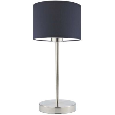 Lampka nocna LYSNE Nicea, 60 W, E27, granatowa/stalowa, 39,5x17,5 cm Lampka nocna LYSNE Nicea, 60 W, E27, granatowa/stalowa, 39,5x17,5 cm