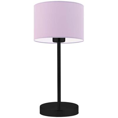Lampka nocna LYSNE Nicea, 60 W, E27, jasnofioletowa/czarna, 39,5x17,5 cm Lampka nocna LYSNE Nicea, 60 W, E27, jasnofioletowa/czarna, 39,5x17,5 cm
