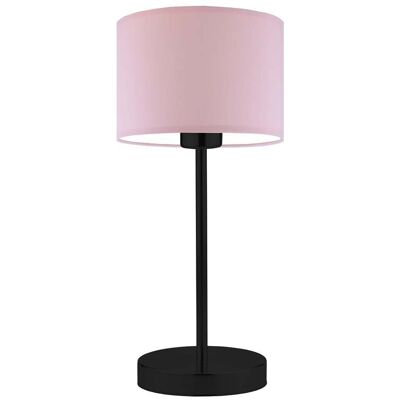 Lampka nocna LYSNE Nicea, 60 W, E27, jasnoróżowa/czarna, 39,5x17,5 cm Lampka nocna LYSNE Nicea, 60 W, E27, jasnoróżowa/czarna, 39,5x17,5 cm